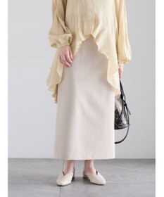 Te chichi 【雑誌掲載アイテム】ダブルクロスイージーナロースカート