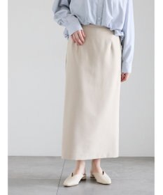 Te chichi 【雑誌掲載アイテム】ダブルクロスイージーナロースカート
