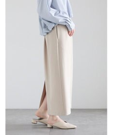 Te chichi 【雑誌掲載アイテム】ダブルクロスイージーナロースカート