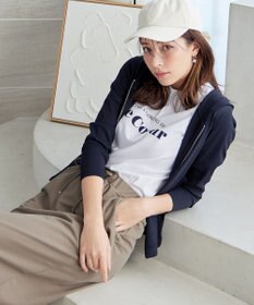 Tiaclasse L 【小倉優子さん着用】【洗える】サマーニットショートパーカー