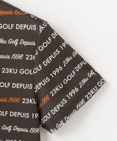 23区GOLF 【WOMEN】【吸水速乾/UVケア】ロゴパターンプリント 総柄半そで ポロシャツ