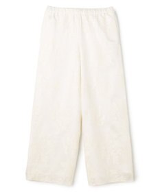 UNFILO L 【ウエストゴム】ボタニカル エンブロイダリー パンツ