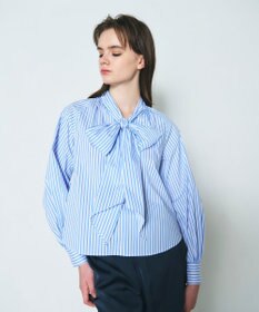 GRACE CONTINENTAL ボウタイギャザートップ