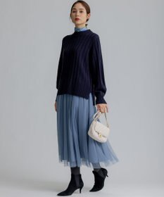 組曲 バルキーワイドリブ ニット