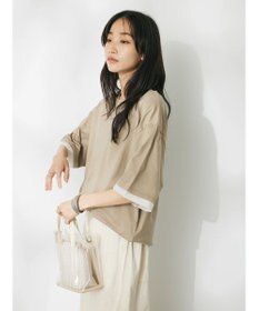 CRAFT STANDARD BOUTIQUE 【ＵＶカット】布帛切り替えプルオーバー