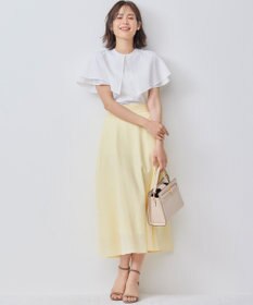 組曲 L サッカーストレッチ 襟付きブラウス