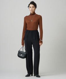 ICB L 【洗える】リヨセルカシミヤスムース ハイネックカットソー