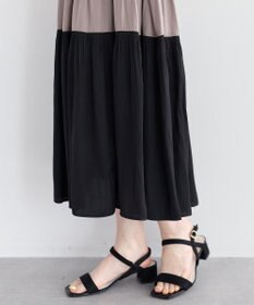 YECCA VECCA マルチカラーシャーリングワンピース