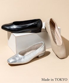 Dominic3 シープレザー バックゴムソフトパンプス