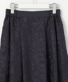 自由区 【セットアップ対応・洗える】フラワーオパールタックフレア スカート