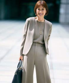 自由区 S 【セットアップ対応】トリアセダブルクロスノーカラー ジャケット