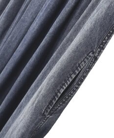 YECCA VECCA バイオ加工ヴィンテージデニムタックワンピース