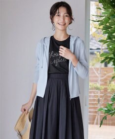 Tiaclasse L 【小倉優子さん着用】【洗える】サマーニットショートパーカー