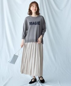 ANY L 【洗濯機可】インターシャロゴニット