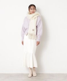 MOONBAT 【WEB限定】FURLA ウール混シャギー無地マフラー/幅40cm