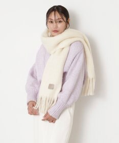 MOONBAT 【WEB限定】FURLA ウール混シャギー無地マフラー/幅40cm