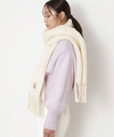 MOONBAT 【WEB限定】FURLA ウール混シャギー無地マフラー/幅40cm