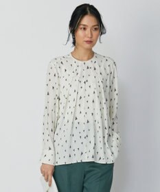 ICB 【UVケア・速乾】Back Satin Amunzen クルーネックブラウス