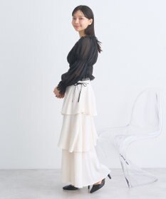 earth music&ecology サイドリボンティアードスカート