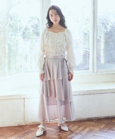 earth music&ecology サイドリボンティアードスカート