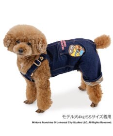 PET PARADISE ミニオン 切替チェック オーバーオール  小型犬