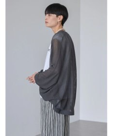 AMERICAN HOLIC ニュアンスメッシュニットカーディガン