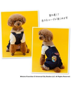 PET PARADISE ミニオン 切替チェック オーバーオール  小型犬