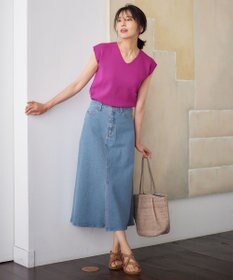 ANY 【前後2WAY/アンチピリング/洗濯機可】ノースリーブニット