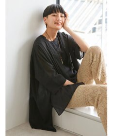 AMERICAN HOLIC バックギャザーＶネックシアーシャツ