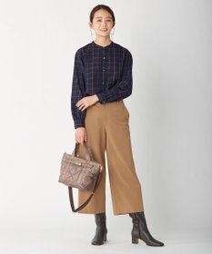 J.PRESS LADIES 【洗える】T/Rアルガンシルク ワイド パンツ