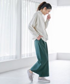 ANY 【洗濯機可能/セットアップ対応/ウエストゴム】イージィケア美脚ワイドパンツ