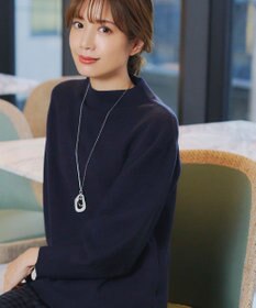 Tiaclasse 【洗える】モックネックジャガードニットプルオーバー