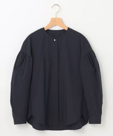 組曲 【洗える】C/Nyブロードノーカラー シャツ