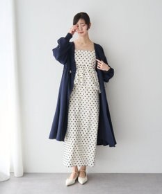 YECCA VECCA ノーカラーラペルロングコート