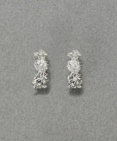 Phoebe 【金属アレルギー対応】マーガレットフラワーフープピアス　シルバー