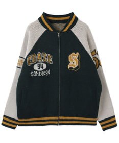 WEGO 【ユニセックス着用ITEM/MLサイズ展開】ジャガードニットスタジャン