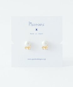 Pisceans フローラル&コットンパールイヤリング
