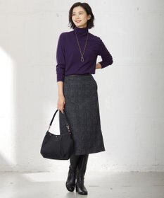 J.PRESS LADIES 【洗える】チェック ジャカード ナロー スカート