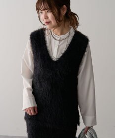 Green Parks ・Ｐｅｔｉｔ　Ｆｌｅｕｒ　シャギーＶネックベスト