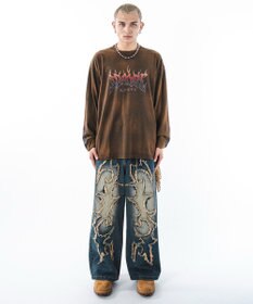 WEGO 【ユニセックス着用ITEM】フレイムグラフィックBIGT（LS）