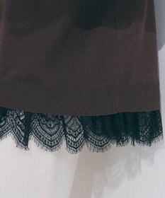 UNFILO レースドッキングニット クルーネック