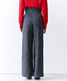 BEIGE， TRIPHANE / ハイウエストツイードタックパンツ