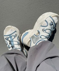 WEGO 【SMLXLサイズ展開】クリアライトソールレースアップサンダル