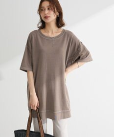 Green Parks ピグメント裏毛切りっぱなしチュニック