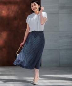 23区 S 【洗える】バックサテンアムンゼン パール釦 ブラウス