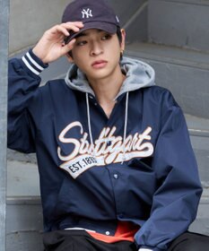 WEGO 【ユニセックス着用ITEM】2WAYフードワッペンスタジャン