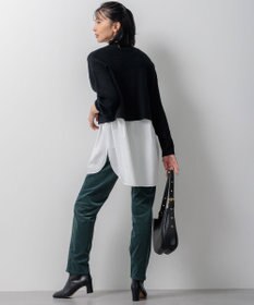 23区 S 【洗える】23区DENIM ベルベットストレッチ ボーイズ テーパードパンツ