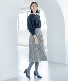 組曲 T/Rツイルストレッチ フレアスカート