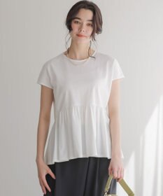 組曲 【WEB限定】トリコットジャージー ペプラムカットソー