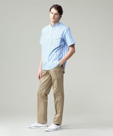 J.PRESS MEN 風が通るシアサッカーの清涼感【吸水速乾 / 高通気性】【クールマックス】サッカ－マルチストライプ シャツ / バンドカラー